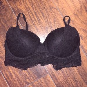 Pink Victoria’s Secret Black Bralette